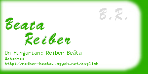 beata reiber business card